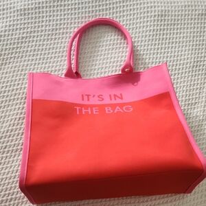 Kate Spade Stylish Pink and Orange Tote Bag